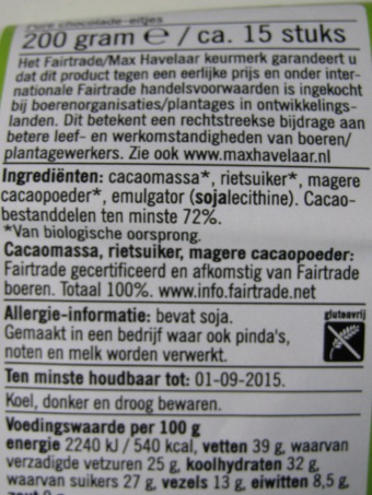 AH - biologische fairtrade pure paaseitjes - ingrediënten