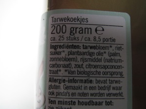 biologische paasstempeltjes (koekjes) - AH - ingredienten